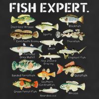 Fish Expert Cute Fish Child Fishing 7 Panel Mesh Trucker Snapback Hat