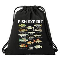 Fish Expert Cute Fish Child Fishing Drawstring Bag