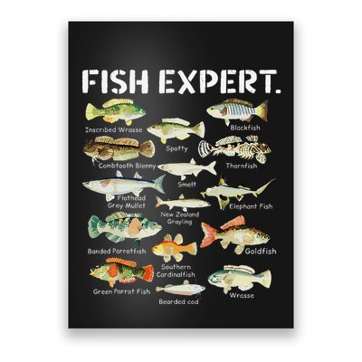 Fish Expert Cute Fish Child Fishing Poster