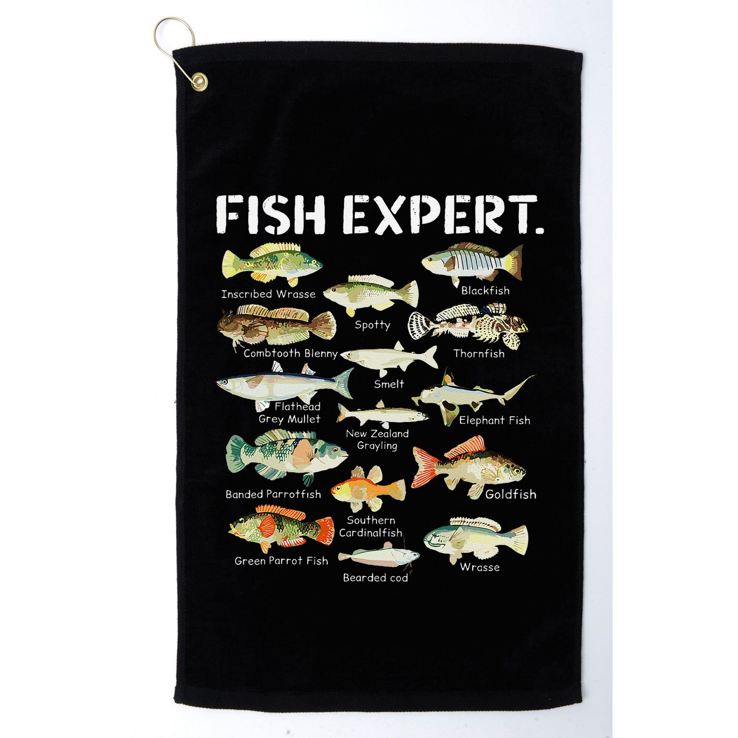 Fish Expert Cute Fish Child Fishing Golf Towel