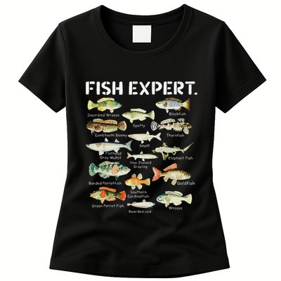 Fish Expert Cute Fish Child Fishing Womens T-Shirt