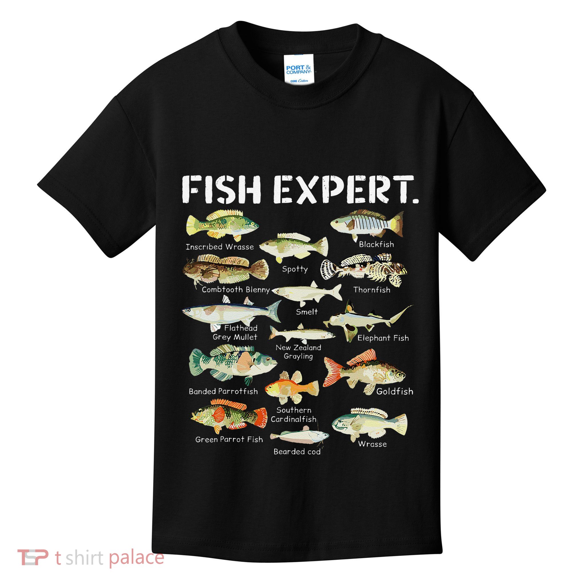 Fish Expert Cute Fish Child Fishing Kids T-Shirt