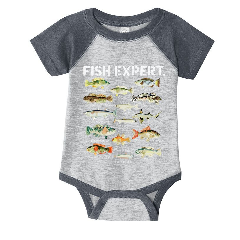 Fish Expert Cute Fish Child Fishing Infant Baby Jersey Bodysuit