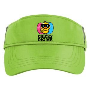 Funny Easter Chicks Dig Me Adult Drive Performance Visor