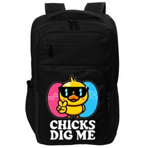 Funny Easter Chicks Dig Me Impact Tech Backpack