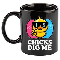 Funny Easter Chicks Dig Me 11oz C Handle Ceramic Mug