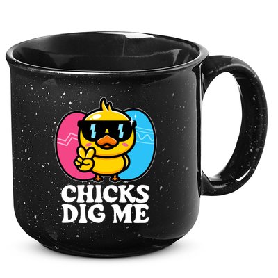 Funny Easter Chicks Dig Me 15oz Campfire Ceramic Mug