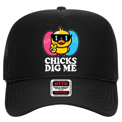 Funny Easter Chicks Dig Me Trucker Hat