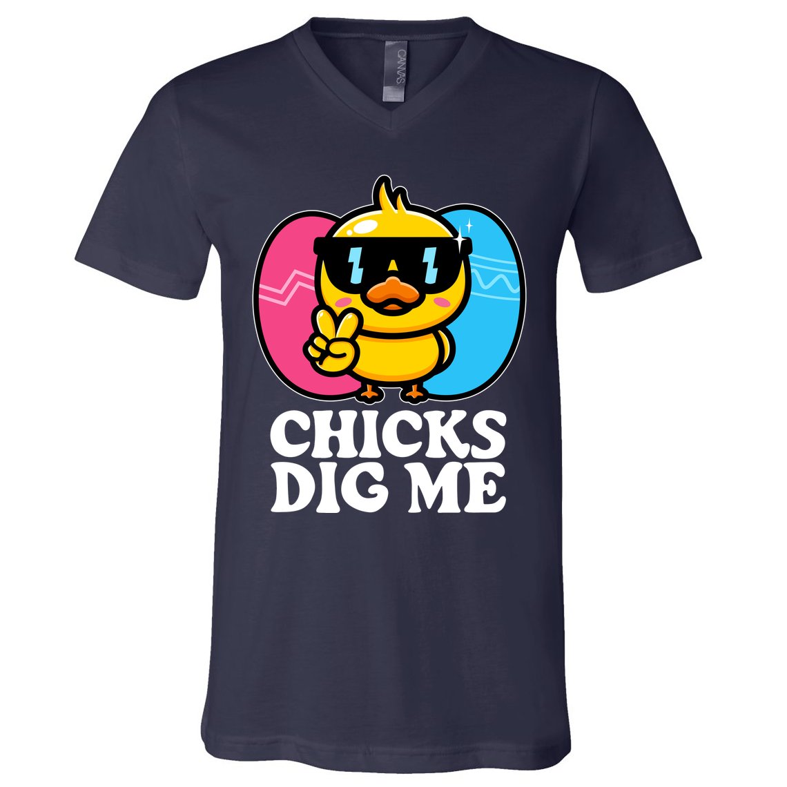 Funny Easter Chicks Dig Me V-Neck T-Shirt