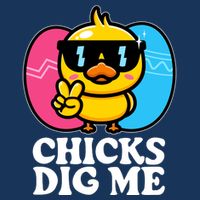 Funny Easter Chicks Dig Me 16 in Basic Backpack