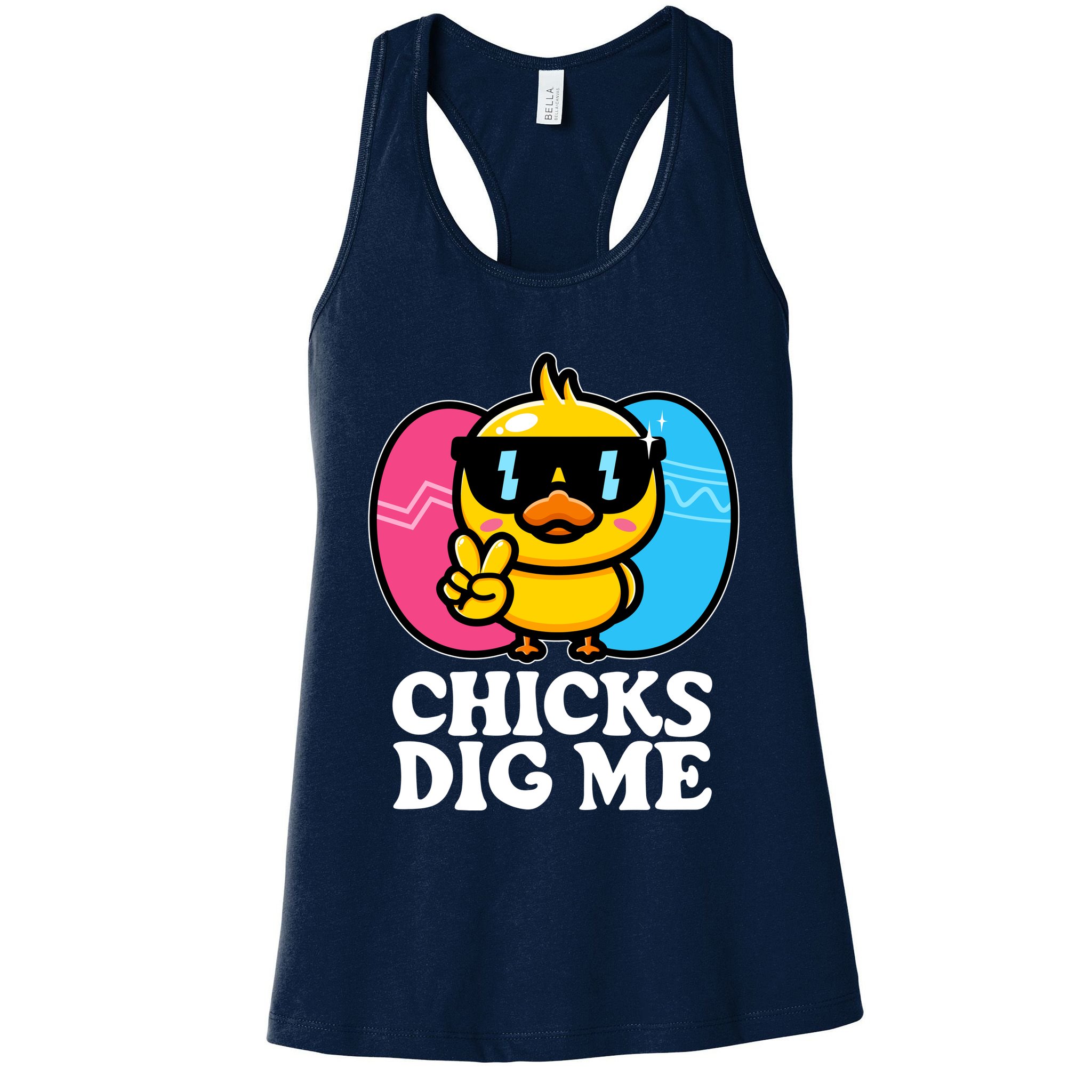 Funny Easter Chicks Dig Me Womens Tank Top