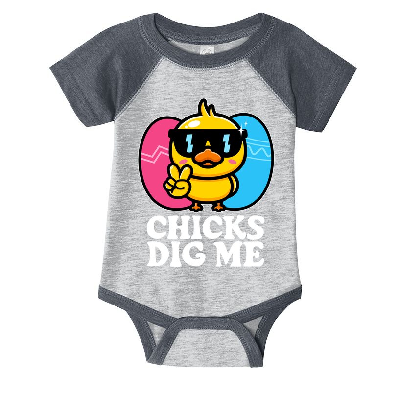 Funny Easter Chicks Dig Me Infant Baby Jersey Bodysuit