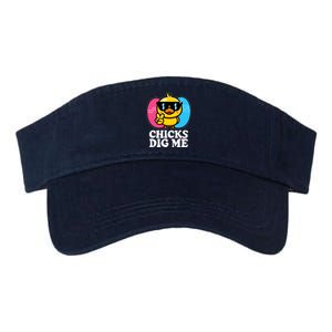 Funny Easter Chicks Dig Me Valucap Bio-Washed Visor