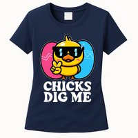 Funny Easter Chicks Dig Me Womens T-Shirt