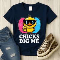 Funny Easter Chicks Dig Me Womens T-Shirt