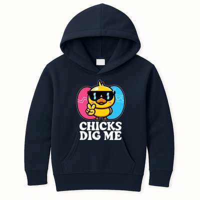 Funny Easter Chicks Dig Me Kids Hoodie