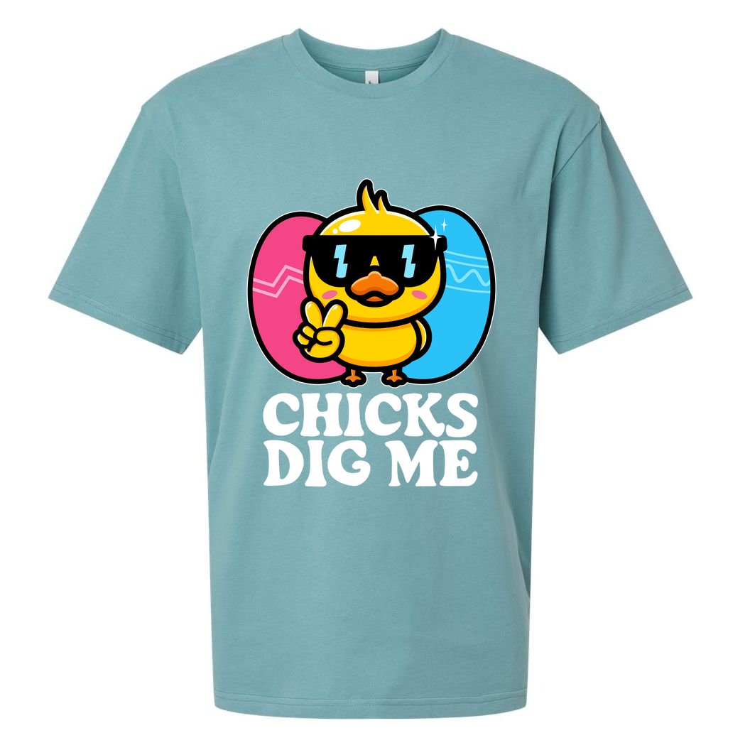 Funny Easter Chicks Dig Me Sueded Cloud Jersey T-Shirt