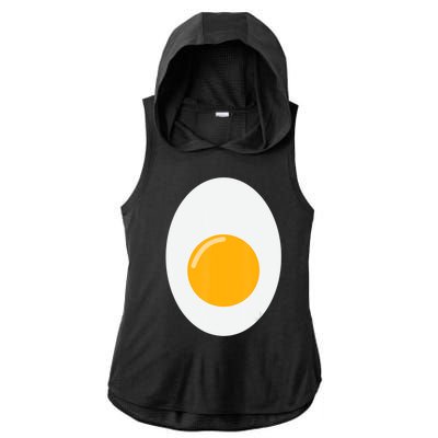 Fried Egg Cute Lazy Halloween Costume Ladies PosiCharge Tri-Blend Wicking Draft Hoodie Tank