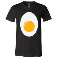 Fried Egg Cute Lazy Halloween Costume V-Neck T-Shirt