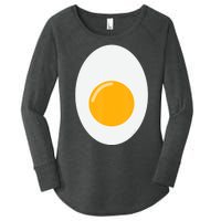 Fried Egg Cute Lazy Halloween Costume Women's Perfect Tri Tunic Long Sleeve Shirt