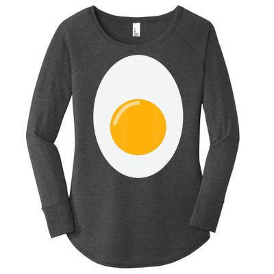 Fried Egg Cute Lazy Halloween Costume Women's Perfect Tri Tunic Long Sleeve Shirt