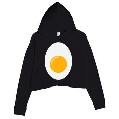 Fried Egg Cute Lazy Halloween Costume Crop Fleece Hoodie