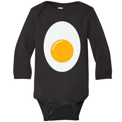 Fried Egg Cute Lazy Halloween Costume Baby Long Sleeve Bodysuit