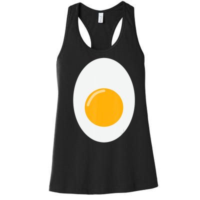 Fried Egg Cute Lazy Halloween Costume Women's Racerback Tank