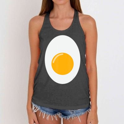 Fried Egg Cute Lazy Halloween Costume Women's Knotted Racerback Tank