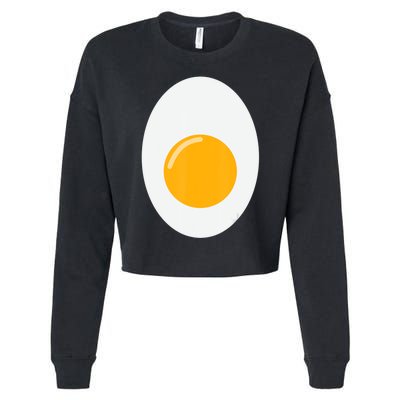 Fried Egg Cute Lazy Halloween Costume Cropped Pullover Crew