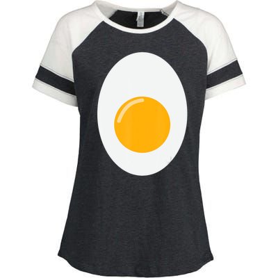 Fried Egg Cute Lazy Halloween Costume Enza Ladies Jersey Colorblock Tee