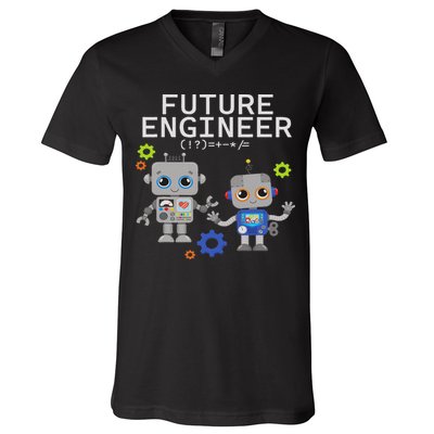 Future Engineer Costume Robot Robotics V-Neck T-Shirt