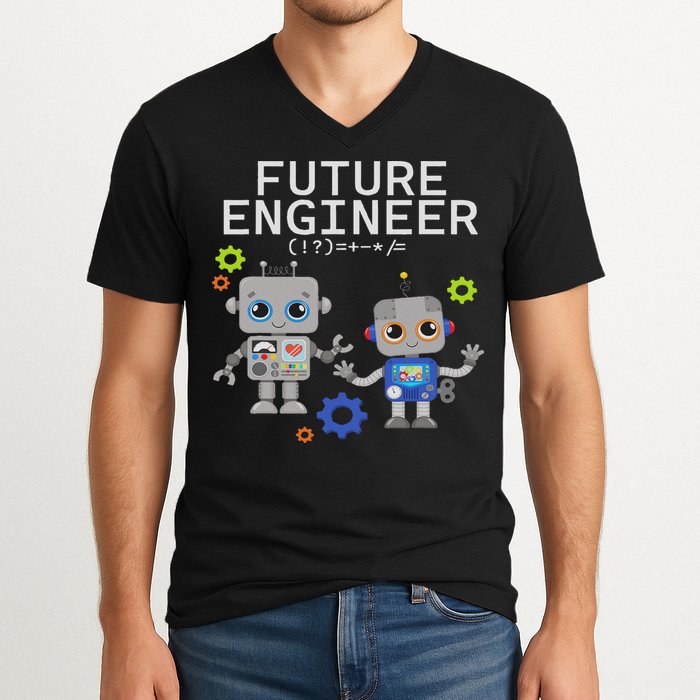 Future Engineer Costume Robot Robotics V-Neck T-Shirt