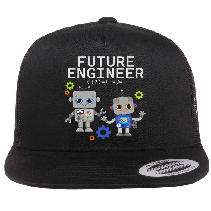 Future Engineer Costume Robot Robotics Flat Bill Trucker Hat