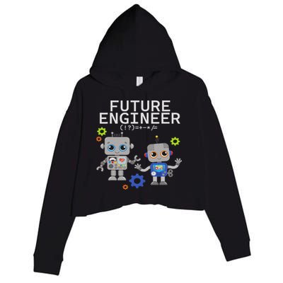 Future Engineer Costume Robot Robotics Crop Fleece Hoodie