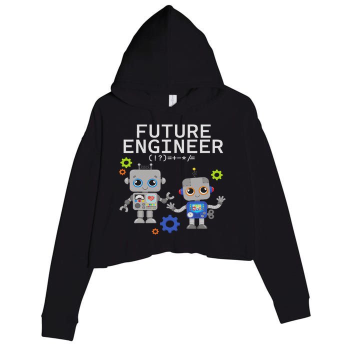 Future Engineer Costume Robot Robotics Crop Fleece Hoodie