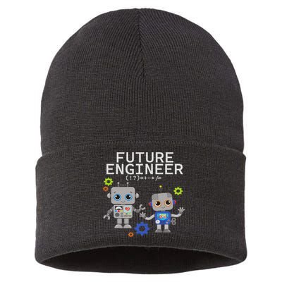 Future Engineer Costume Robot Robotics Sustainable Knit Beanie