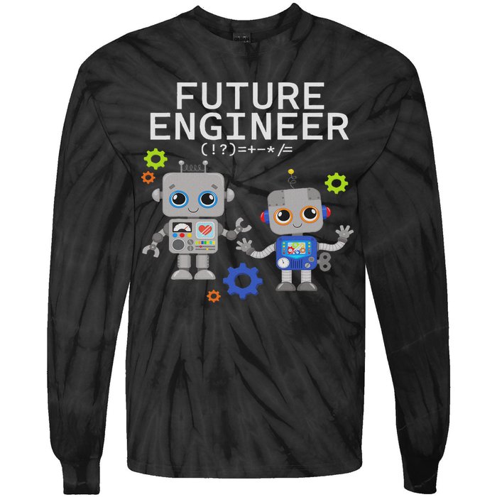 Future Engineer Costume Robot Robotics Tie-Dye Long Sleeve Shirt