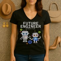 Future Engineer Costume Robot Robotics Women's V-Neck T-Shirt