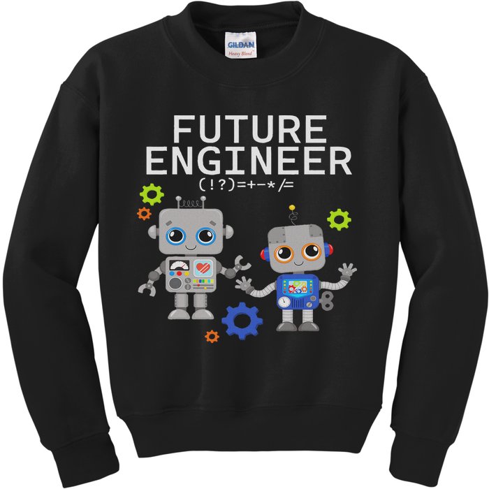 Future Engineer Costume Robot Robotics Kids Sweatshirt