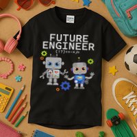 Future Engineer Costume Robot Robotics Kids T-Shirt