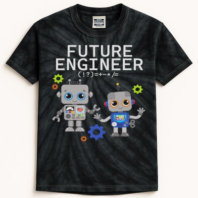Future Engineer Costume Robot Robotics Kids Tie-Dye T-Shirt