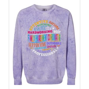 Family Engagement Coordinator Colorblast Crewneck Sweatshirt