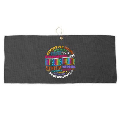 Family Engagement Coordinator Large Microfiber Waffle Golf Towel