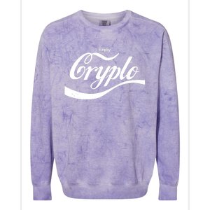 Funny Enjoy Crypto Cola Logo Colorblast Crewneck Sweatshirt