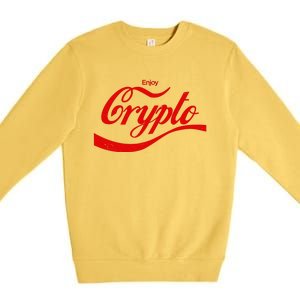 Funny Enjoy Crypto Cola Logo Premium Crewneck Sweatshirt