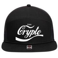 Funny Enjoy Crypto Cola Logo 7 Panel Mesh Trucker Snapback Hat