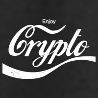 Funny Enjoy Crypto Cola Logo 7 Panel Mesh Trucker Snapback Hat