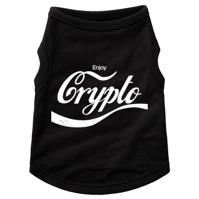 Funny Enjoy Crypto Cola Logo Doggie Tank