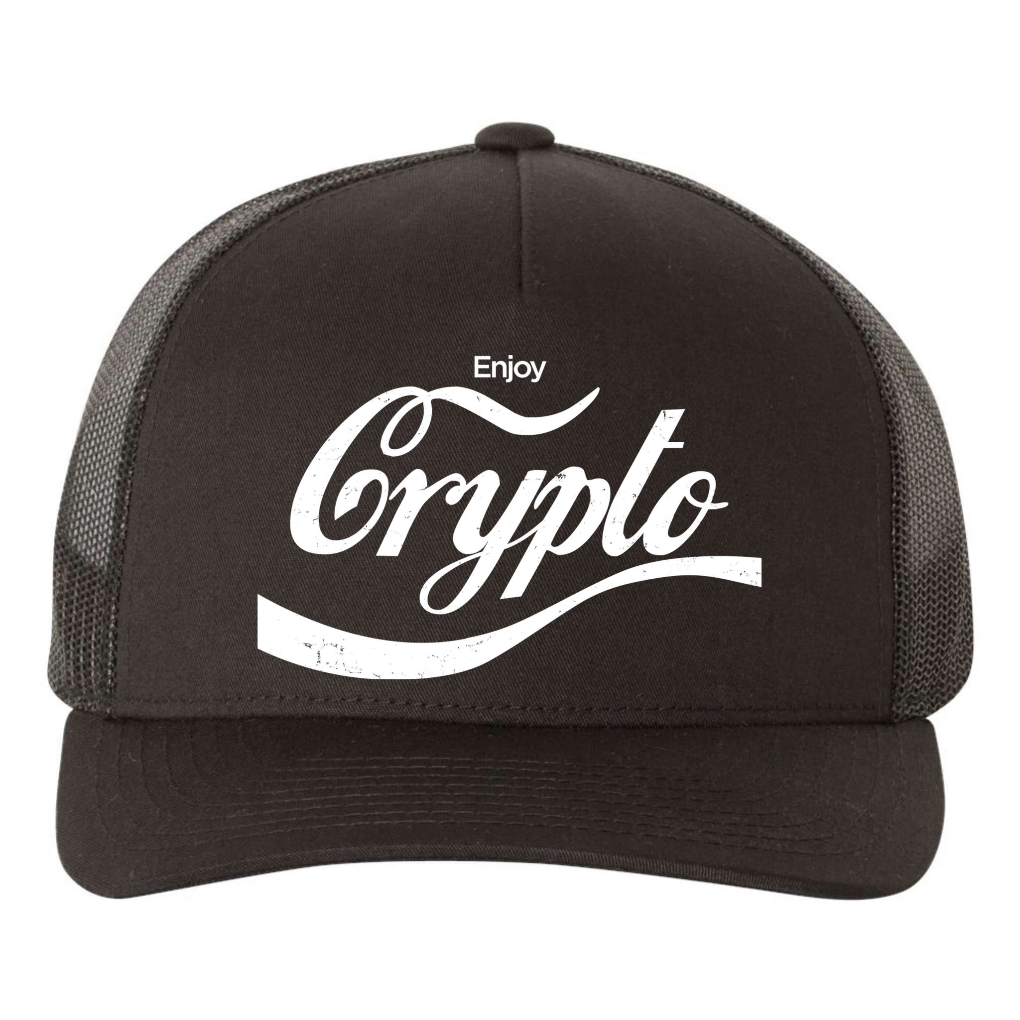 Funny Enjoy Crypto Cola Logo Yupoong Adult 5-Panel Trucker Hat